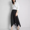 Hanky hem midi skirt
