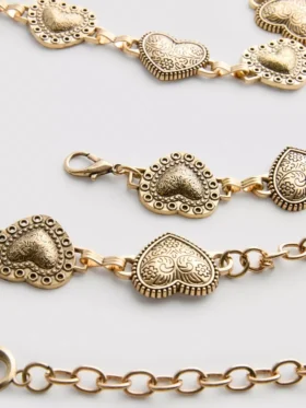 Heart detail chain belt