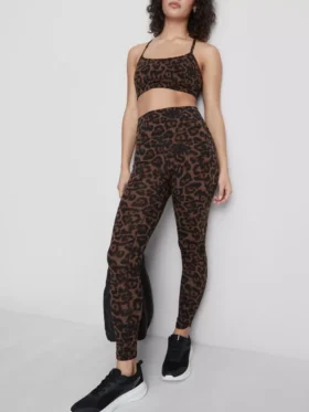 High waisted leopard active leggings