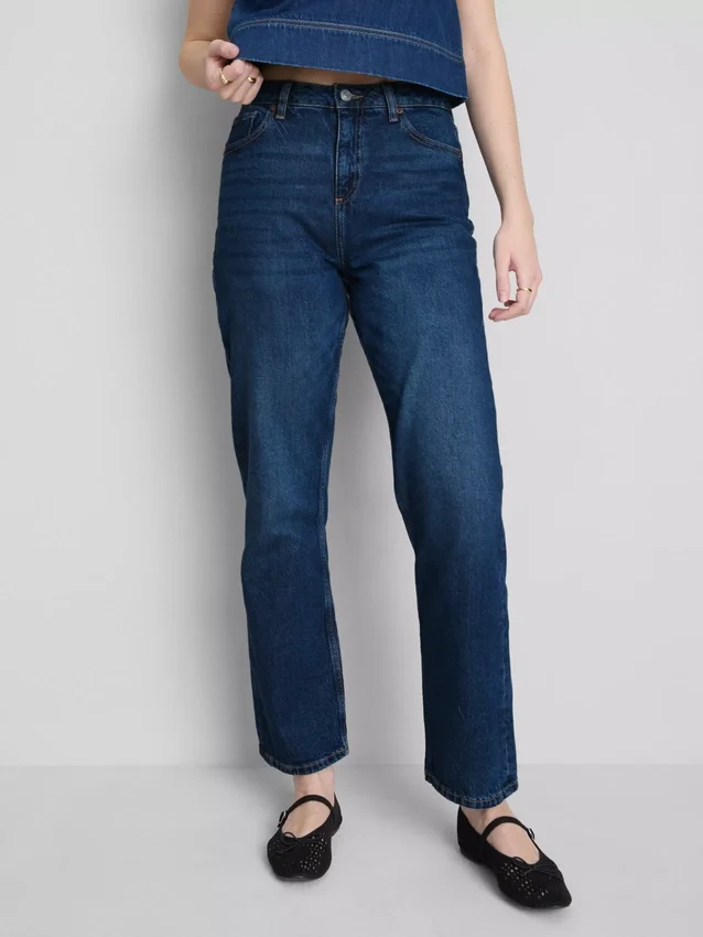 High-waisted straight-leg jeans High-waisted straight-leg jeans