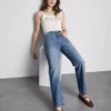 High-waisted straight-leg jeans High-waisted straight-leg jeans