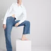 High-waisted straight-leg jeans High-waisted straight-leg jeans