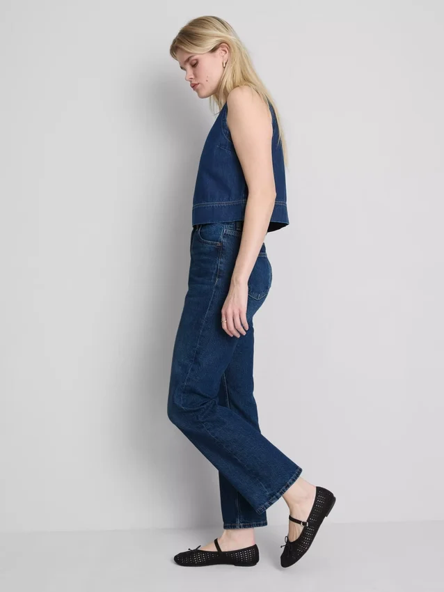 High-waisted straight-leg jeans High-waisted straight-leg jeans