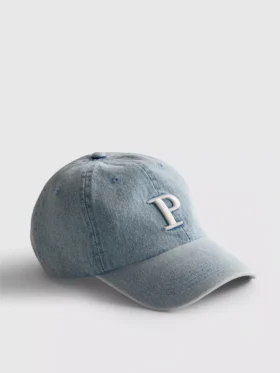 Initial denim cap