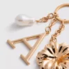 Initial flower keychain