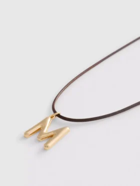 Initial pendant cord necklace