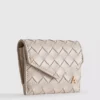 Initial woven-effect wallet