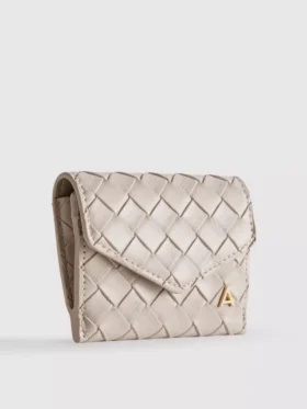 Initial woven-effect wallet