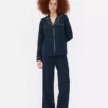 Jersey knit long sleeve boyfriend pajama set