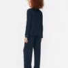 Jersey knit long sleeve boyfriend pajama set