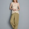Knitted asymmetrical crochet tank Knitted asymmetrical crochet tank