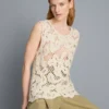Knitted asymmetrical crochet tank Knitted asymmetrical crochet tank