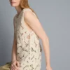 Knitted asymmetrical crochet tank Knitted asymmetrical crochet tank