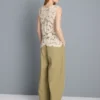 Knitted asymmetrical crochet tank Knitted asymmetrical crochet tank