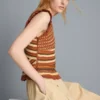 Knitted curve stitch tank top Knitted curve stitch tank top