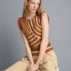 Knitted curve stitch tank top Knitted curve stitch tank top