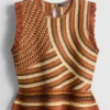 Knitted curve stitch tank top Knitted curve stitch tank top