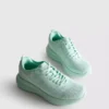 Knitted lace-up sneakers