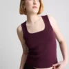 Knitted square neck tank top Knitted square neck tank top