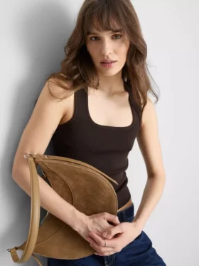 Knitted square neck tank top