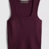 Knitted square neck tank top Knitted square neck tank top