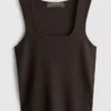 Knitted square neck tank top Knitted square neck tank top