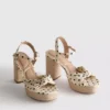 Knotted-detail platform sandals