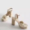 Knotted-detail platform sandals