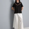 Lace insert t-shirt Lace insert t-shirt