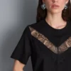Lace insert t-shirt Lace insert t-shirt