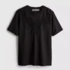 Lace insert t-shirt Lace insert t-shirt