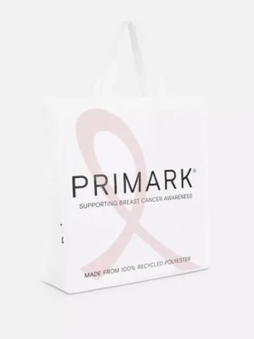 Large breast cancer awareness shopper bag