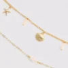Layered charm waist chain