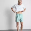 Leaf embroidered swimming shorts Leaf embroidered swimming shorts