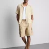 Linen-blend cargo shorts Linen-blend cargo shorts