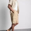Linen-blend cargo shorts Linen-blend cargo shorts