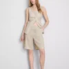 Linen-blend pleated bermuda shorts Linen-blend pleated bermuda shorts