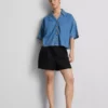 Linen blend pleated shorts Linen blend pleated shorts