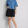 Linen blend pleated shorts Linen blend pleated shorts