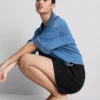 Linen blend pleated shorts Linen blend pleated shorts