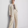 Linen-blend single-breasted blazer Linen-blend single-breasted blazer