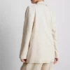 Linen-blend single-breasted blazer Linen-blend single-breasted blazer