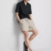 Linen blend striped shorts Linen blend striped shorts