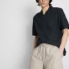Linen blend striped shorts Linen blend striped shorts