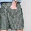 Linen blend striped shorts Linen blend striped shorts
