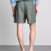 Linen blend striped shorts Linen blend striped shorts