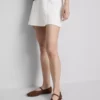 Linen blend tie side mini skort Linen blend tie side mini skort