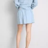 Linen blend tie side mini skort Linen blend tie side mini skort