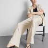Linen-blend wide-leg pants Linen-blend wide-leg pants