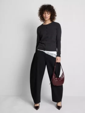 Long sleeve crew neck cardigan